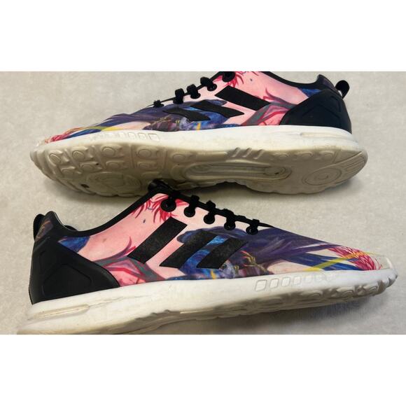 ADIDAS Running Shoes Women 10 ZX Flux Smooth Floral Multicolor Trainers Sneaker - Picture 6 of 9